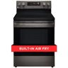 LG 6.3 cu. ft. Smart Fan Convection Electric Oven Range with Air Fry and EasyClean in PrintProof Black Stainless Steel