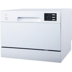 SPT 24 in. White Electronic Portable 120-volt Dishwasher with 6-Cycles with 6-Place Settings Capacity