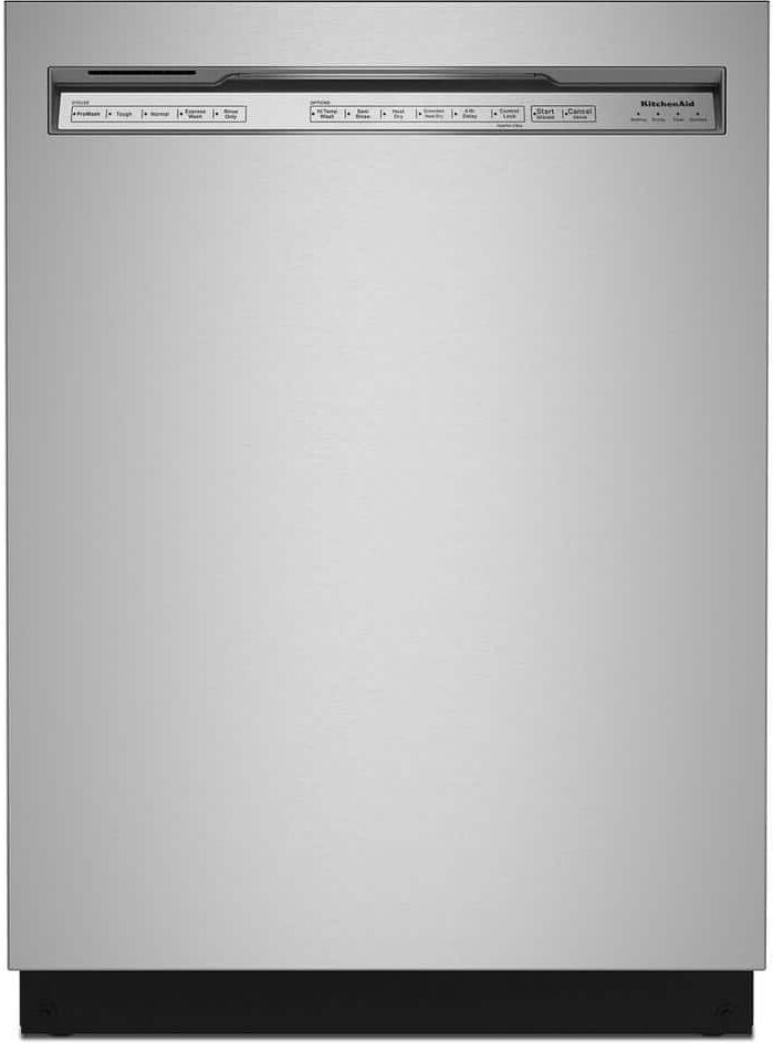 KitchenAid 24 in. PrintShield Stainless Steel Front Control Built-in Tall Tub Dishwasher with Stainless Steel Tub, 44 dBA