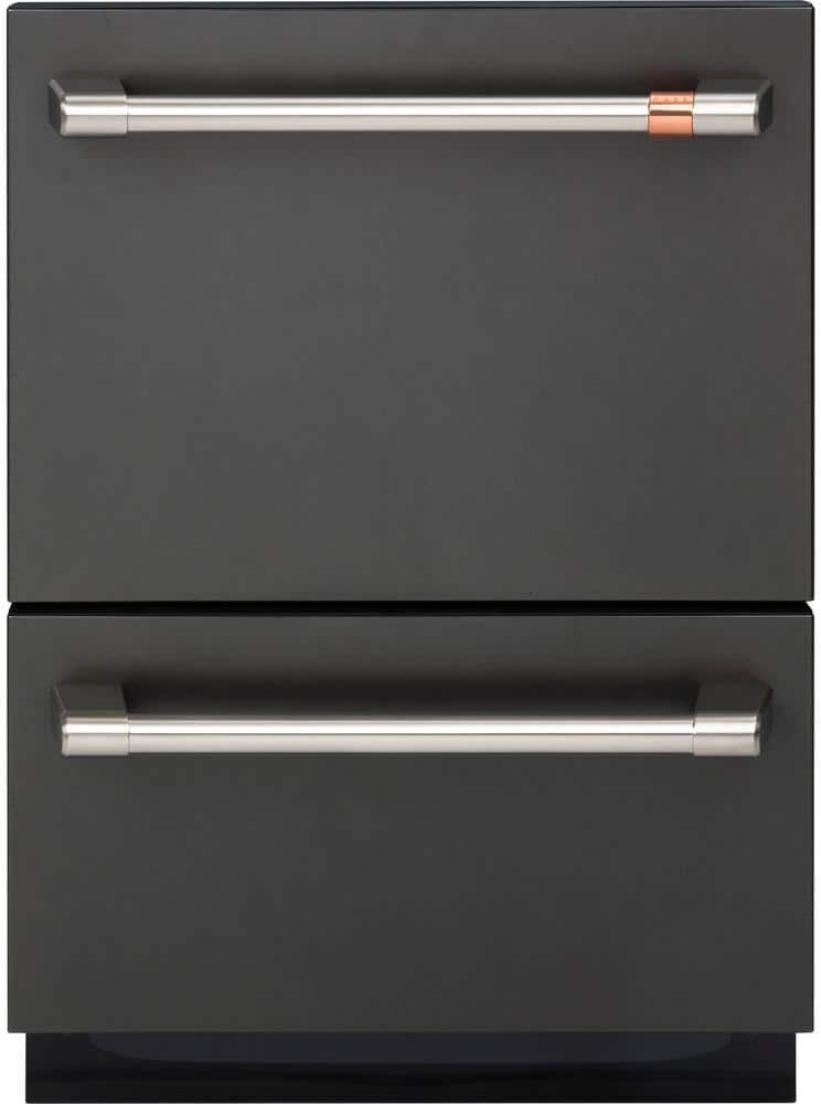 Cafe 24 in. Matte Black Double Drawer Dishwasher