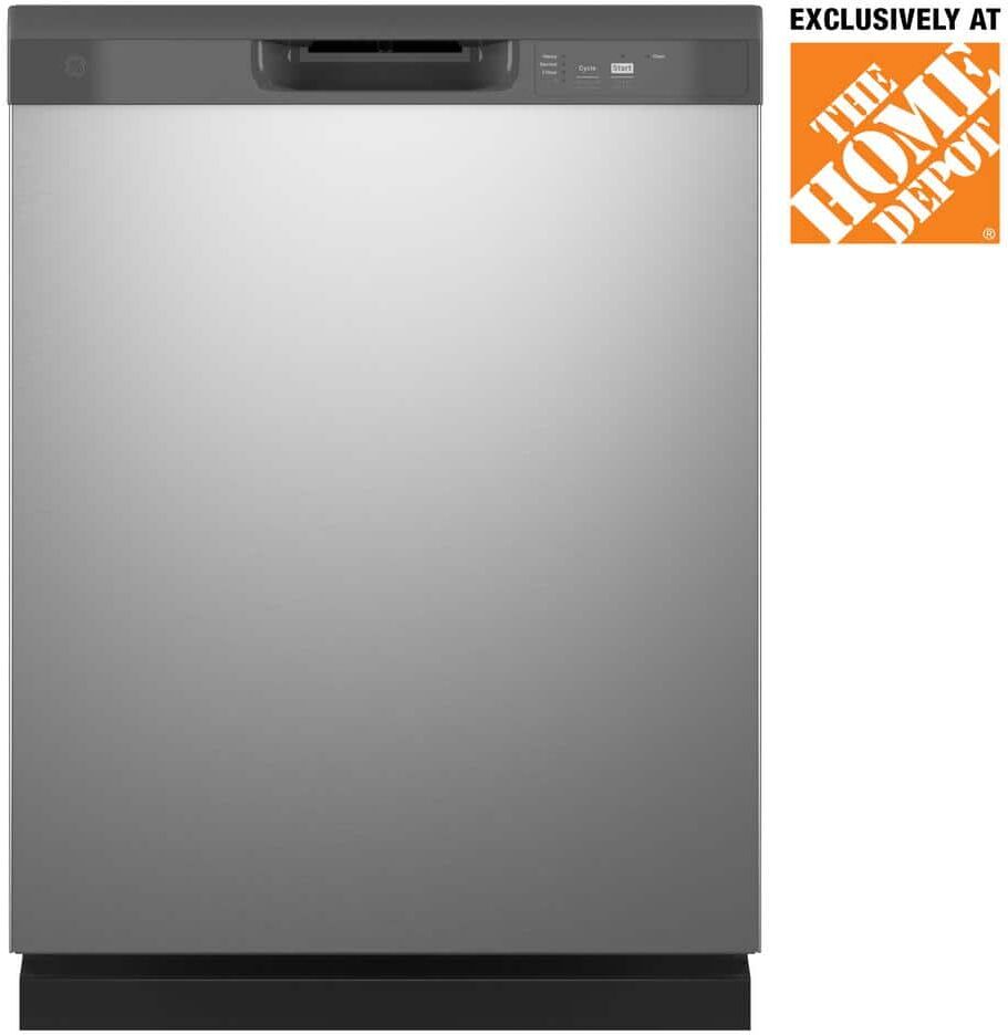 GE 24 in. Built-In Tall Tub Front Control Stainless Steel Dishwasher with 60 dBA, ENERGY STAR