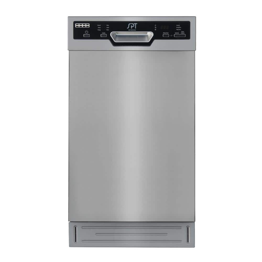 SPT 18 in. in Stainless Steel Front Control Smart Dishwasher 120-Volt Stainless Steel Tub