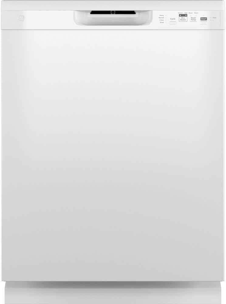 GE 24 in. Built-In Tall Tub Front Control White Dishwasher with Dry Boost, 59 dBA