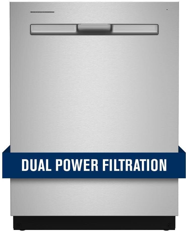 Maytag 24 in. Fingerprint Resistant Stainless Steel Top Control Built-in Tall Tub Dishwasher with Dual Power Filtration, 47 dBA