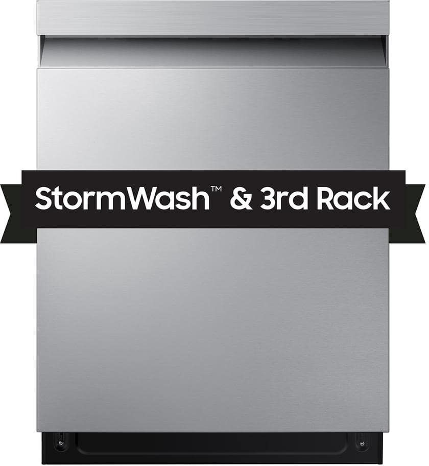 Samsung Smart 46 dBA Dishwasher with StormWash and AutoRelease Door in Stainless Steel