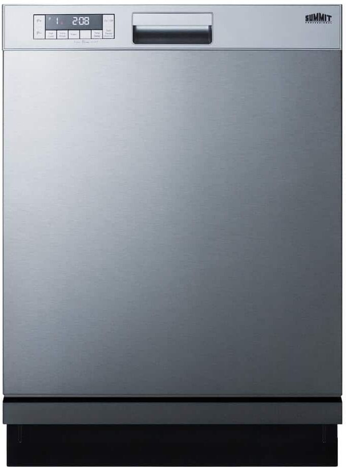 Summit Appliance 24 in. Stainless Steel Front Control Smart Dishwasher Digital 120-volt with Stainless Steel Tub