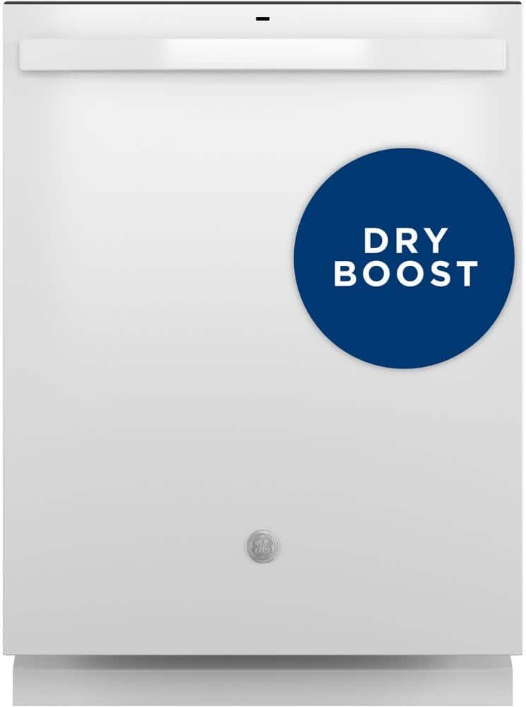 GE 24 in. Built-In Tall Tub Top Control White Dishwasher w/Sanitize, Dry Boost, 52 dBA