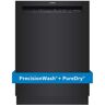 Bosch 100 Series 24 in. Black Front Control Tall Tub Dishwasher with Hybrid Stainless Steel Tub, 50 dBA