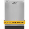 Whirlpool 24 in. Front Built-In Tall Tub Dishwasher in Stainless Steel with 4 -Cycles