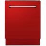 ZLINE Kitchen and Bath Tallac Series 24 in. Top Control 8-Cycle Tall Tub Dishwasher with 3rd Rack in Red Matte