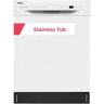 Frigidaire 24 in. White Front Control Tall Tub Dishwasher with Stainless Steel Tub, 52 dBA