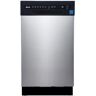 Avanti 18 in. Stainless Steel Front Control Smart Dishwasher, 120-volt