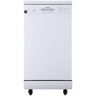 Danby 18 in. White Electronic Portable Dishwasher with 4-Cycles with 8-Place Settings Capacity