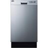 Summit Appliance 18 in. Stainless Steel Front Control Dishwasher 115-volt Stainless Steel Tub