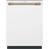 Cafe 24 in. Built-In Top Control Dishwasher in Matte White w/Stainless Tub, Ultra Wash & Dual Convection Dry, 44 dBA