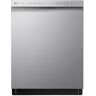 LG 24 in. Stainless Steel Front Control Built-In Dishwasher with Stainless Steel Tub, Quadwash, Dynamic Dry, ADA, 48 dBA