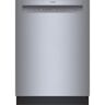 Bosch 100 Series 24" Front Control Smart Built-In Hybrid Stainless Steel Tub Dishwasher with 50dBA