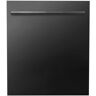 ZLINE Kitchen and Bath 24 in. Top Control 6-Cycle Compact Dishwasher with 2 Racks in Black Stainless Steel & Modern Handle