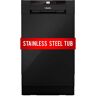 MUELLER 18 in. Black Stainless Steel Front Control Digital Built-In Dishwasher with 3-Stage Filtration, 6 Smart Wash Programs