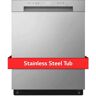 LG 24 in. Stainless Look Front Control Dishwasher with Stainless Steel Tub and SenseClean