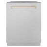 ZLINE Kitchen and Bath Autograph Edition 24 in. Top Control Tall Tub Dishwasher w/ 3rd Rack in Fingerprint Resistant Stainless & Polished Gold