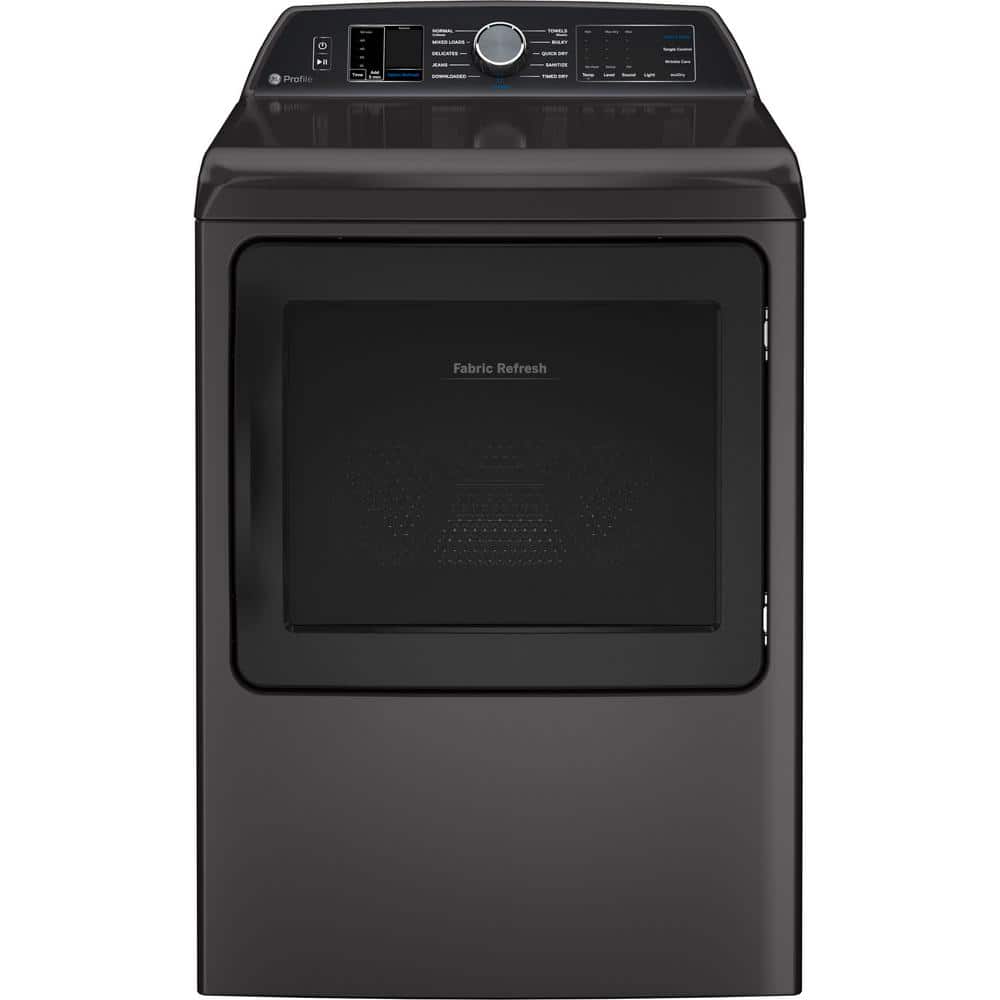 GE Profile 7.3 cu. ft. Smart Electric Dryer in Diamond Gray with Fabric Refresh, Sanitize, Steam, ENERGY STAR
