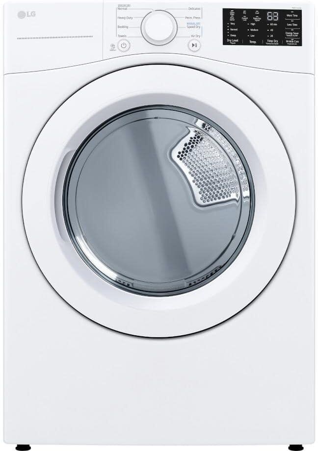 LG 7.4 cu. ft. Vented Stackable Gas Dryer in White with Sensor Dry Technology