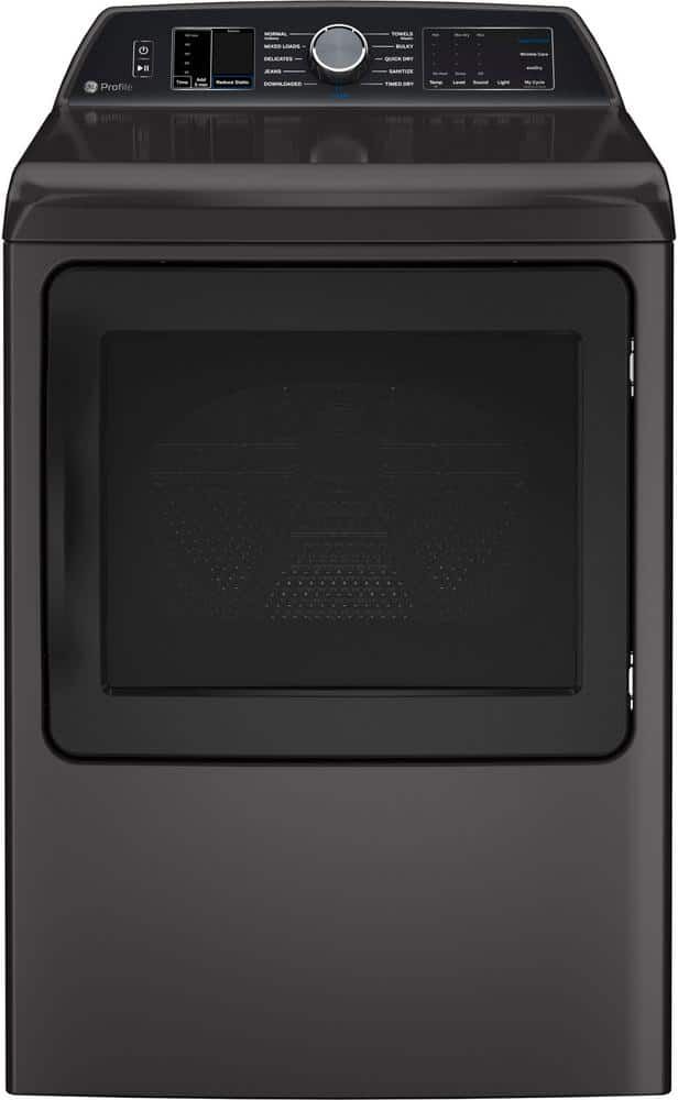 GE Profile 7.4 cu. ft. Smart Electric Dryer in Diamond Gray with Steam, Sanitize Cycle and Sensor Dry, ENERGY STAR