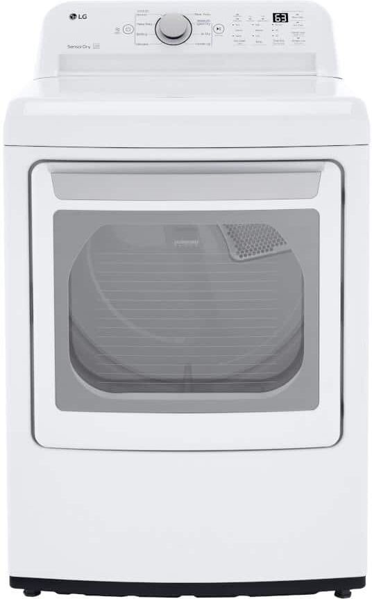 LG 7.3 Cu. Ft. Vented Electric Dryer in White with Sensor Dry Technology