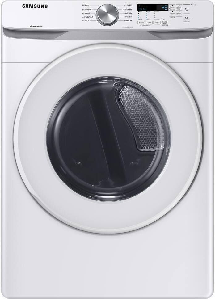 Samsung 7.5 cu. ft. Stackable Long Vented Gas Dryer with Sensor Dry in White