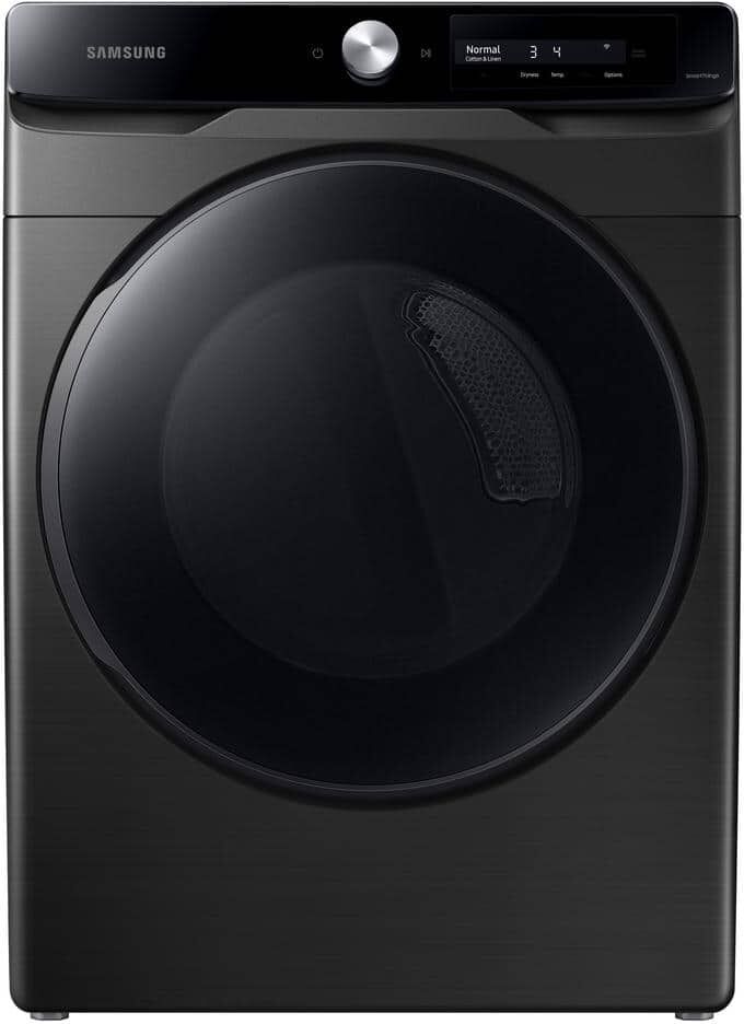 Samsung 7.5 cu. ft. Smart Stackable Vented Electric Dryer with Super Speed Dry in Brushed Black