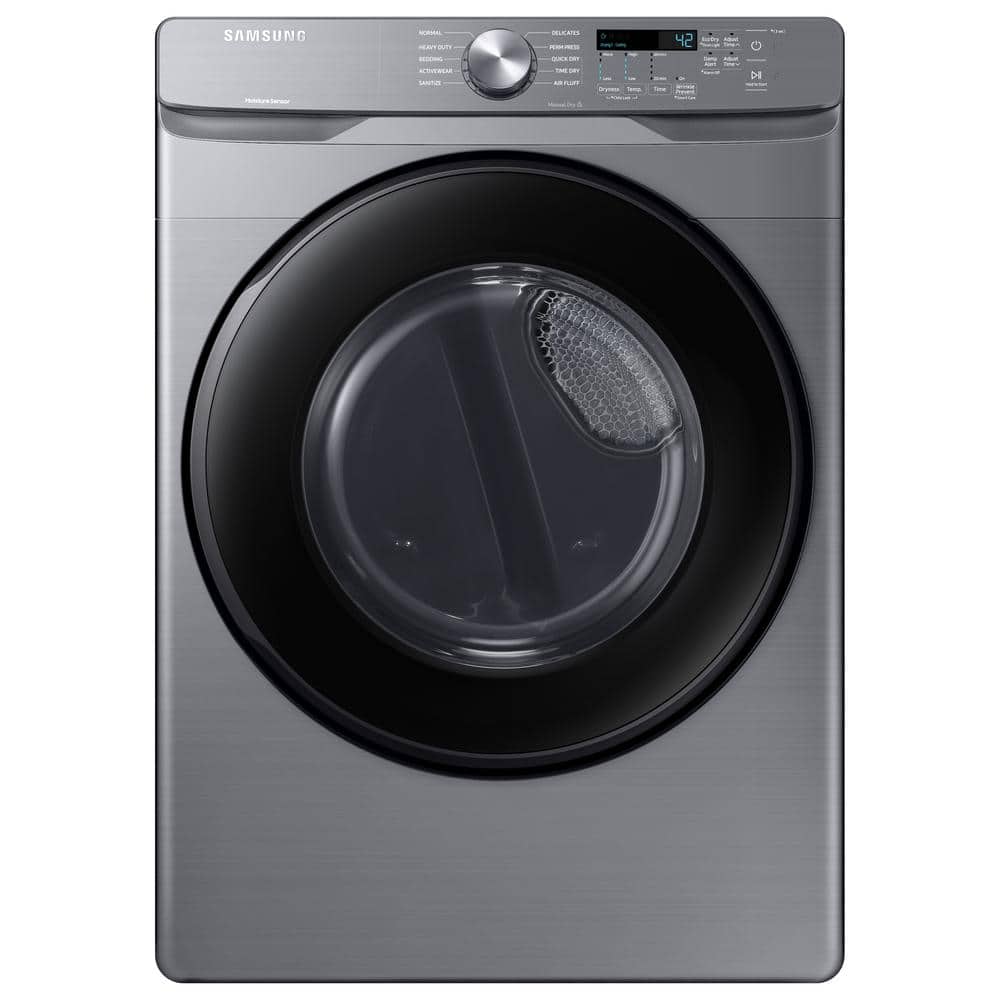 Samsung 7.5 cu. ft. Stackable Vented Electric Dryer with Sensor Dry in Platinum