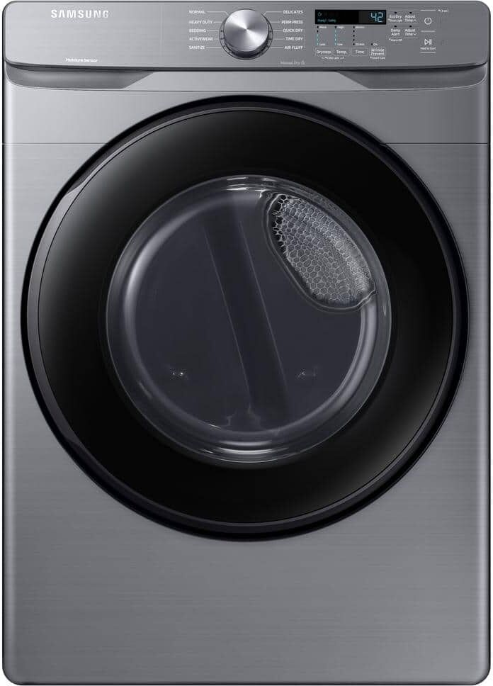 Samsung 7.5 cu. ft. Stackable Vented Gas Dryer with Sensor Dry in Platinum