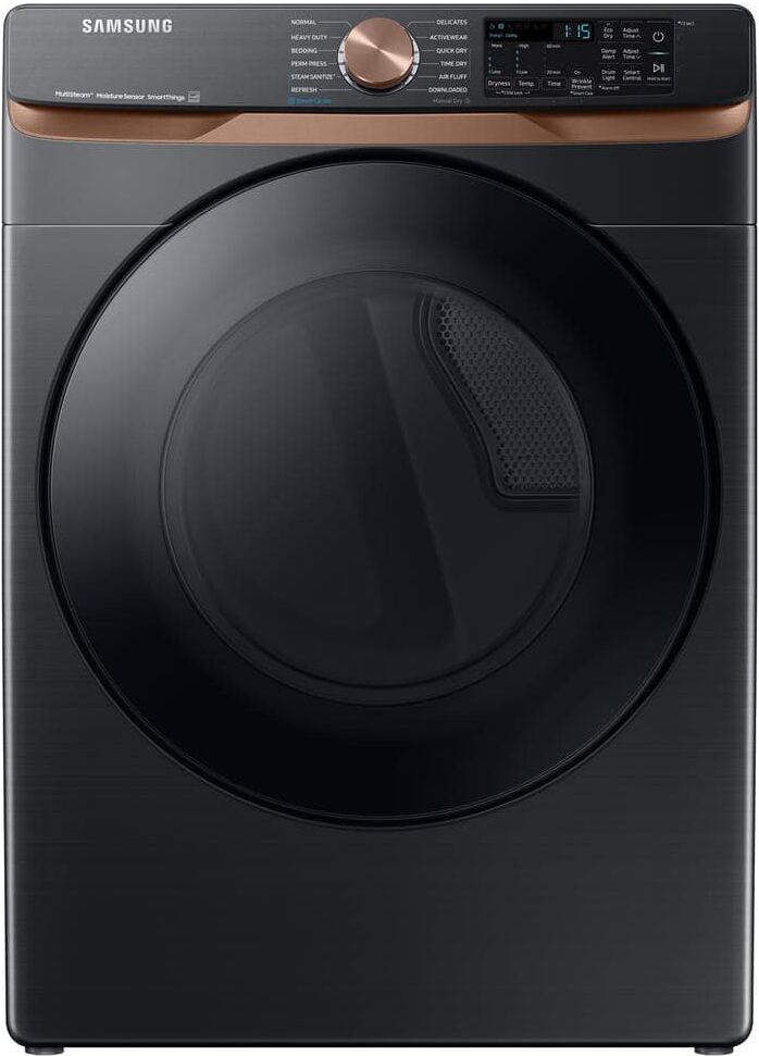 Samsung 7.5 cu. ft. Smart Electric Dryer in Brushed Black with Steam Sanitize+ and Sensor Dry