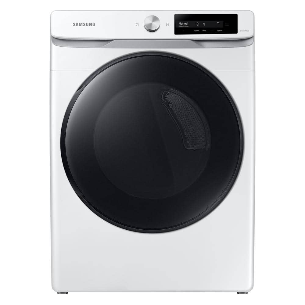 Samsung 7.5 cu. ft. Smart Stackable Vented Electric Dryer with Super Speed Dry in White