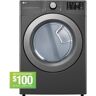 LG 7.4 cu. ft. Vented Stackable Gas Dryer in Middle Black with Sensor Dry Technology