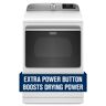 Maytag 7.4 cu. ft. 120-Volt Smart Capable White Gas Vented Dryer with Steam and Hamper Door, ENERGY STAR
