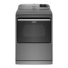 Maytag 7.4 cu. ft. 120-Volt Smart Capable Metallic Slate Gas Vented Dryer with Steam and Hamper Door, ENERGY STAR
