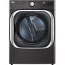 LG 9.0 cu. ft. Vented SMART Stackable Electric Dryer in Black Steel with TurboSteam and Sensor Dry Technology