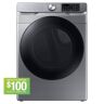 Samsung 7.5 cu. ft. Smart Stackable Vented Electric Dryer with Steam Sanitize+ in Platinum