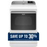 Maytag 7.4 cu. ft. 240-Volt Smart Capable White Electric Vented Dryer with Hamper Door and Steam, ENERGY STAR