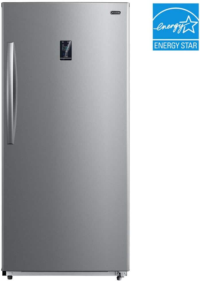 Whynter 13.8 cu. ft. Energy Star Digital Upright Convertible Deep Freezer / Refrigerator Stainless Steel