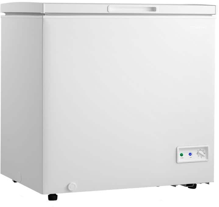 Costway 5 cu. ft. Manual Defrost Chest Freezer in White with Removable Storage Basket Deep Freezer