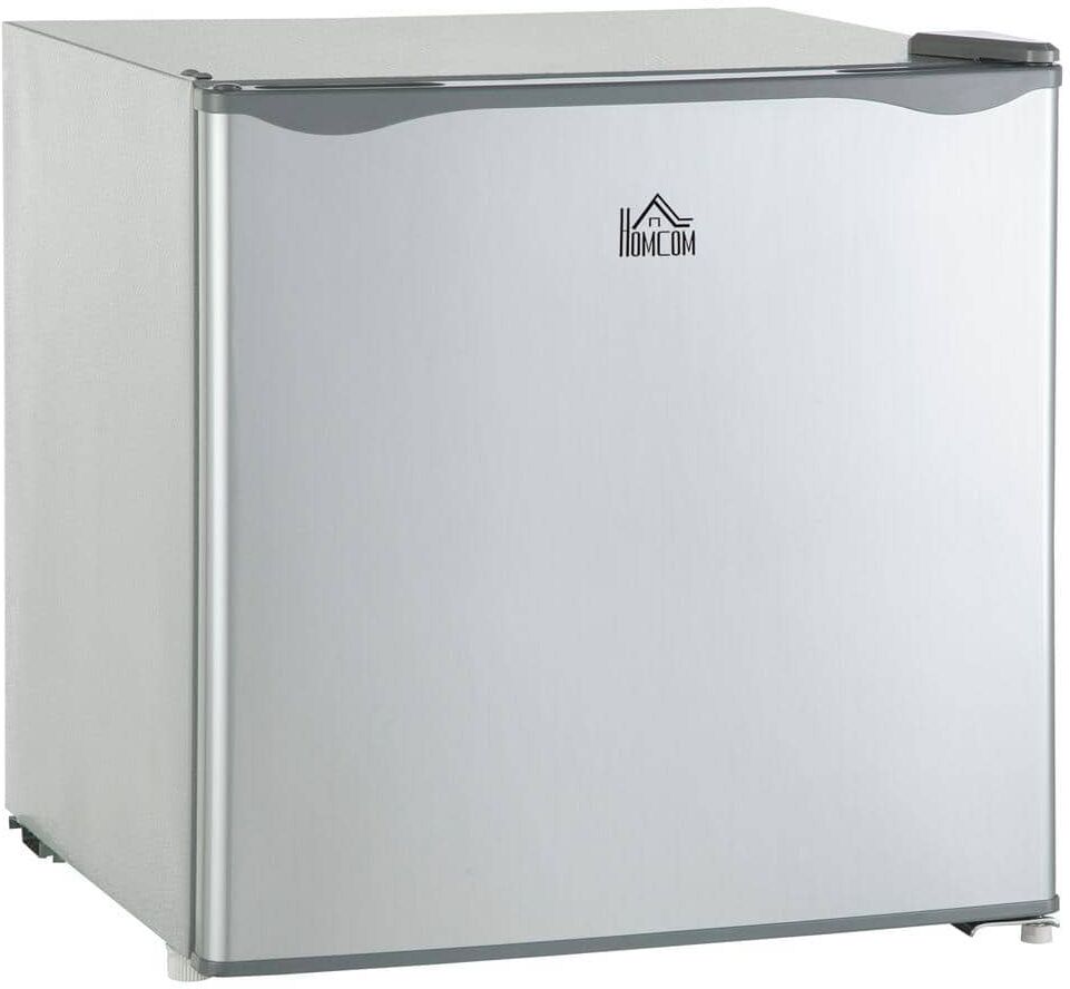 HOMCOM 1.1 Cu.Ft Mini Counterto Upright Fridge in Grey with Freezer