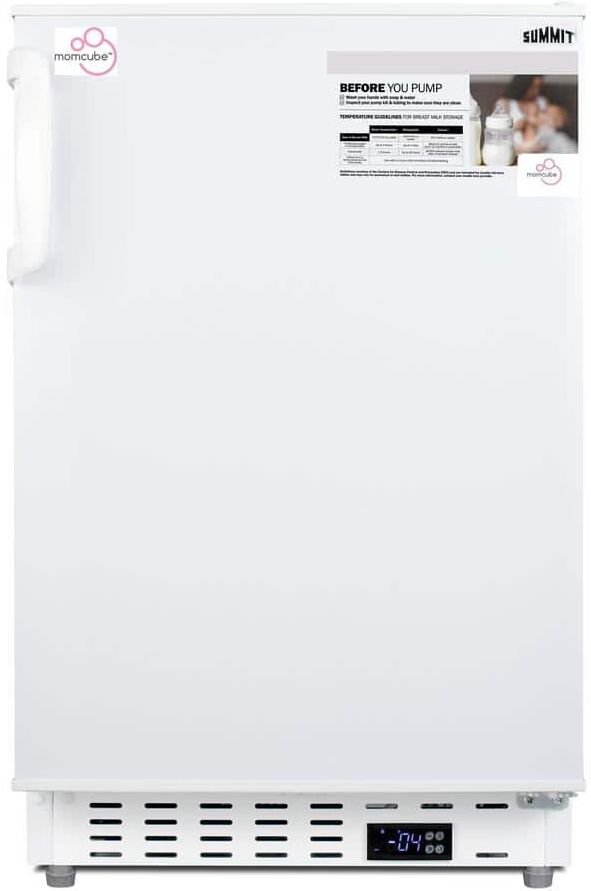 Summit Appliance 2.68 cu. ft. Manual Defrost Upright MOMCUBE Breast Milk Freezer in White, ADA Compliant