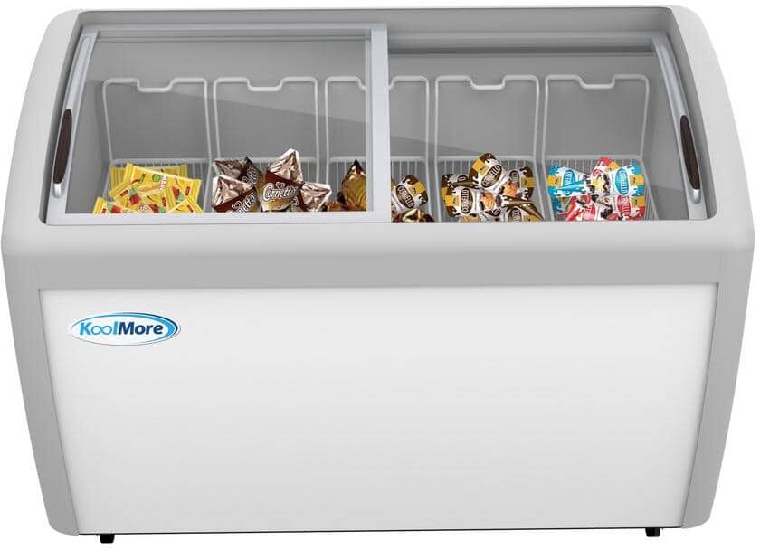 Koolmore 12 cu. Ft. Manual Defrost Commercial Glass Top Display Chest Freezer