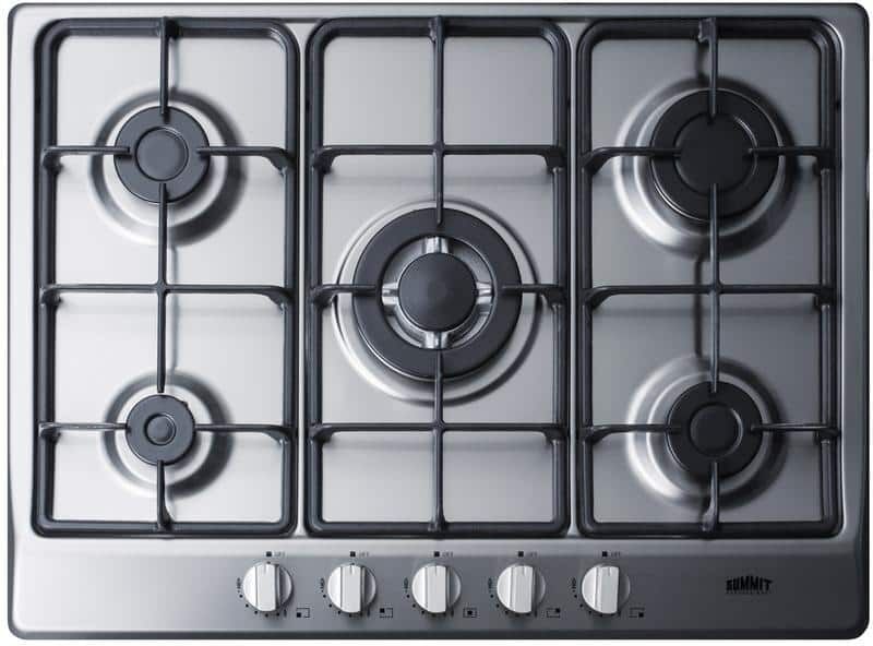 Summit Appliance 27 in. Gas Cooktop in Stainless Steel with 5 Burners including Power Burner