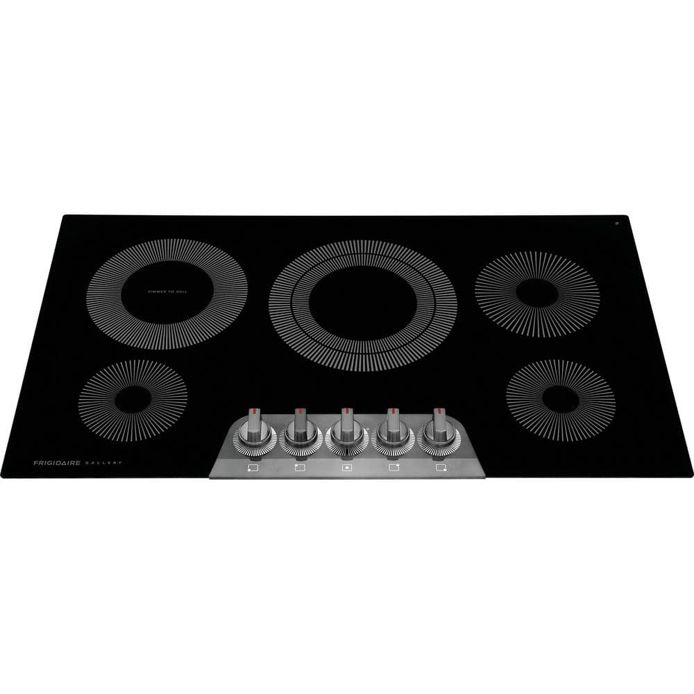 FRIGIDAIRE Gallery 36 in. Radiant Electric Cooktop with in Black Stainless Steel 5 Elements