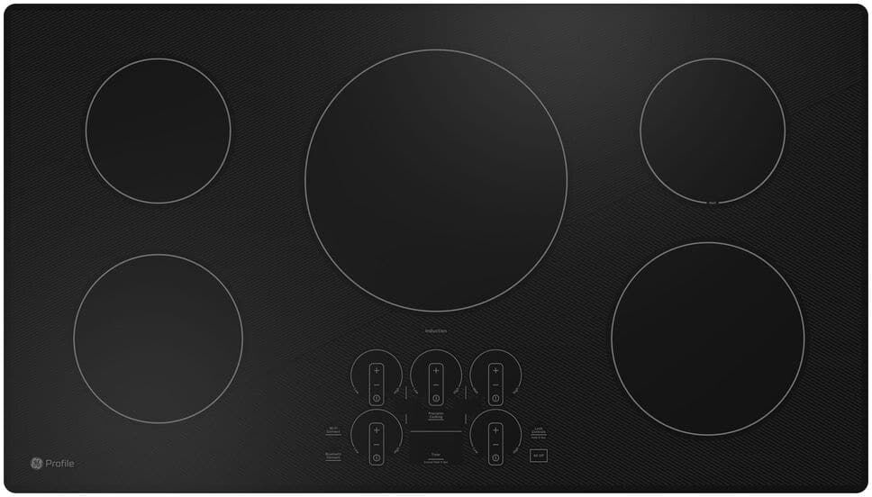 GE Profile 36 in. Smart Smooth Induction Touch Control Cooktop in Black with 5 Elements