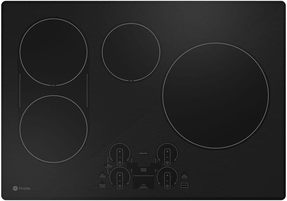 GE Profile 30 in. Smart Smooth Induction Touch Control Cooktop in Black with 4 Elements